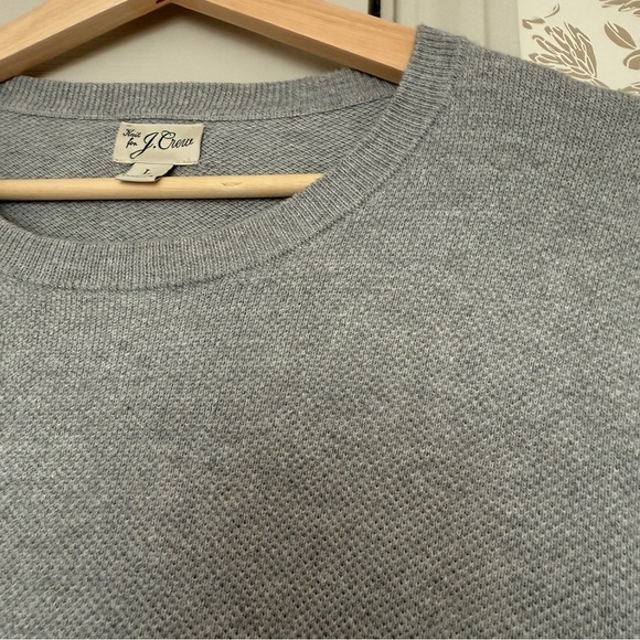 J.Crew Light Gray Crewneck Sweater Size L - Picture 4 of 6